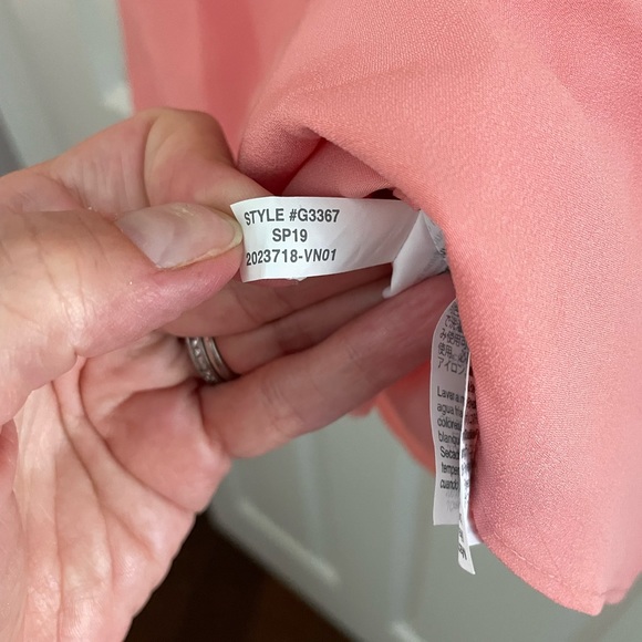 J Crew scalloped racer back camisole size 8 peach/salmon color never worn - Picture 7 of 8